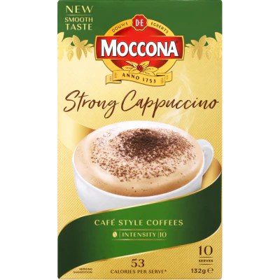 Moccona Café Classics Strong Cappucino Coffee Sachets 10pk