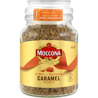 Moccona Caramel Flavour Infused Instant Freeze Dried Coffee Jar 95g