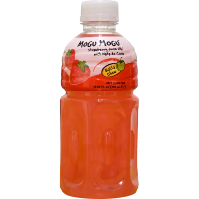 Mogu Mogu Strawberry Juice With Nate De Coco 320ml
