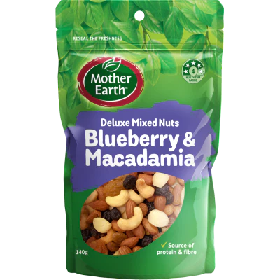 Mother Earth Blueberry & Macadamia Deluxe Mix Nuts 140g