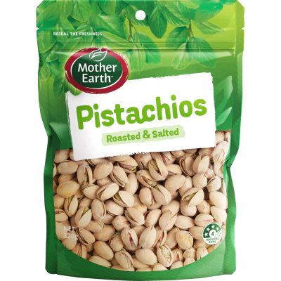 Mother Earth Roasted & Salted Pistachios 320g