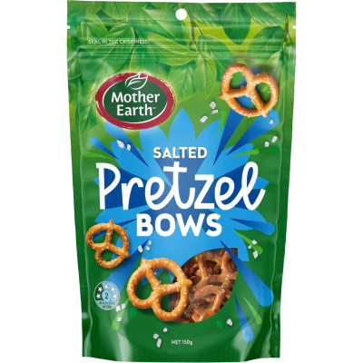 Mother Earth Salted Pretzel Bows 150g