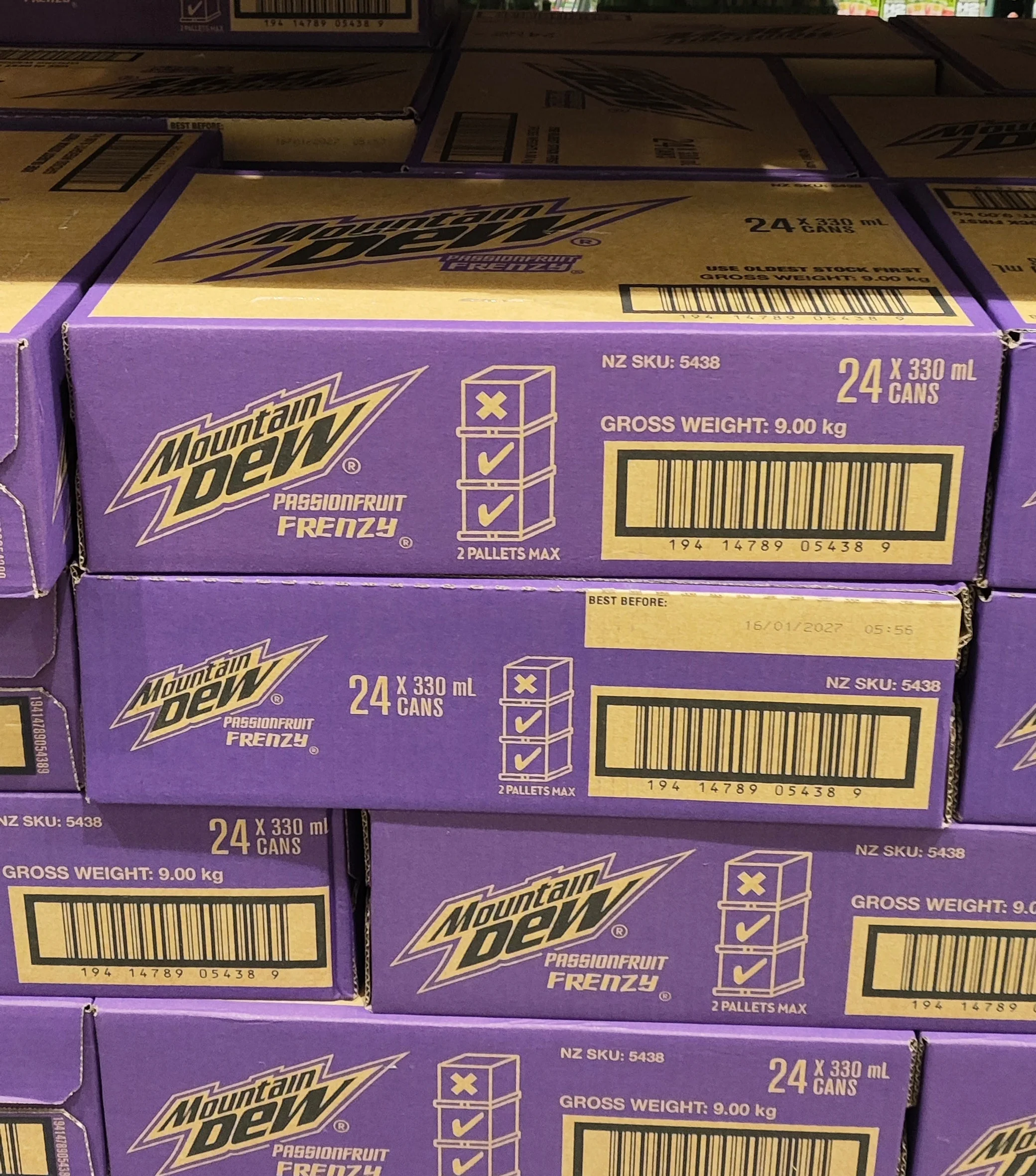 Mountain Dew Passionfruit Frenzy 24 x 330ml - Image 2
