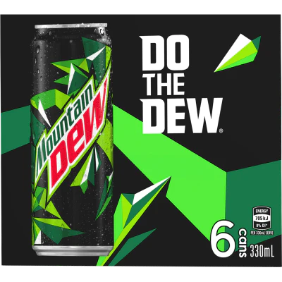 Mountain Dew Soft Drink 6 x 330ml