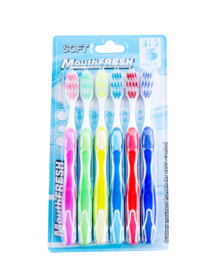 Mouthfresh Adult Soft Toothbrush 6pk