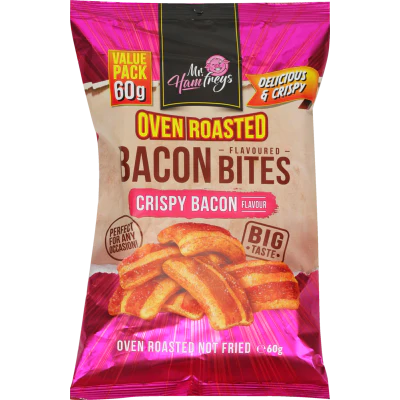 Mr Hamfreys Oven Roasted Crispy Bacon Flavour Bacon Bites 60g