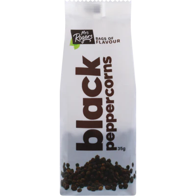 Mrs Rogers Bags Of Flavour Black Peppercorns 35g