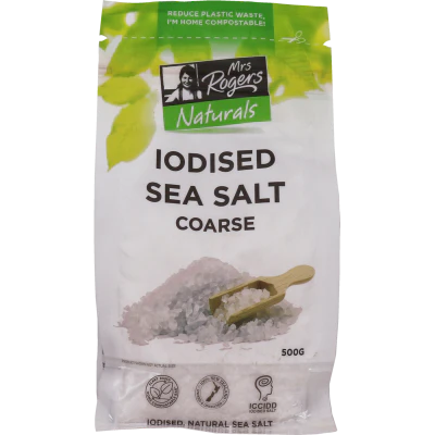 Mrs Rogers Coarse Iodised Sea Salt 500g