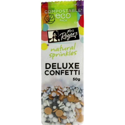 Mrs Rogers Deluxe Confetti Natural Sprinkles 50g