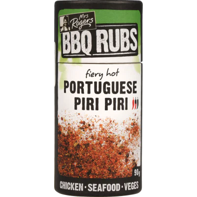Mrs Rogers Fiery Hot Portuguese Piri Piri BBQ Rub 90g
