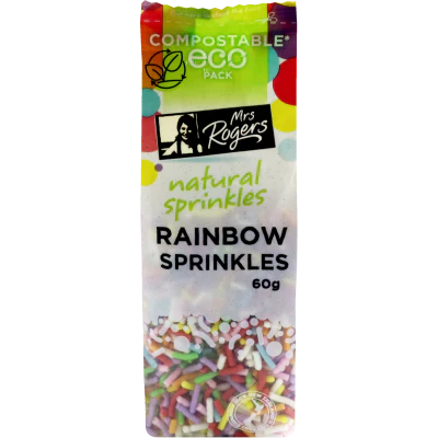 Mrs Rogers Natural Rainbow Sprinkles 60g