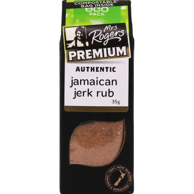 Mrs Rogers Premium Jamaican Jerk Rub ECO Pack 35g