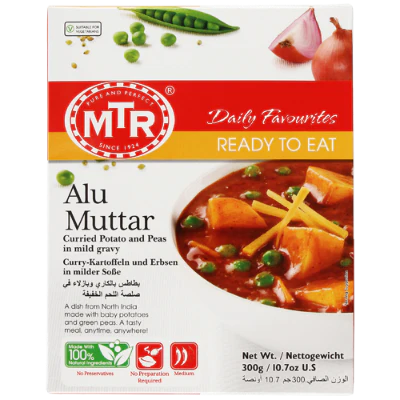 MTR Daily Favourites Ready To Eat Alu Mutter 300g