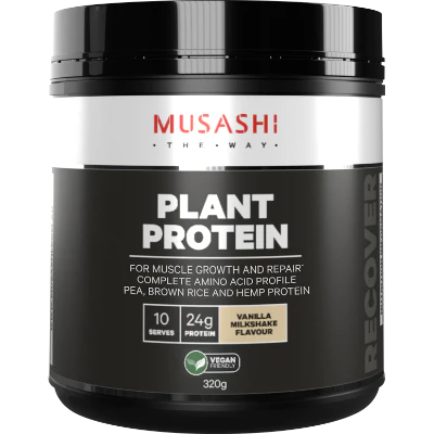 Musashi Plant Protein Vanilla Milkshake Flavour Powder 320g