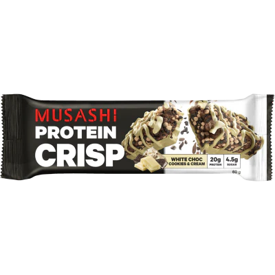 Musashi White Choc Cookies & Cream Protein Crisp Bar 60g