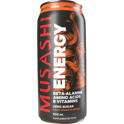 Musashi Zero Sugar Fruit Crush Flavour Energy Drink 500ml