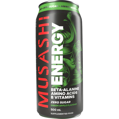 Musashi Zero Sugar Green Apple Flavour Energy Drink 500ml