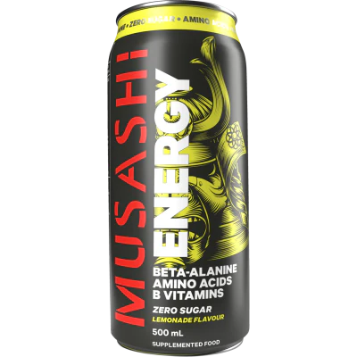 Musashi Zero Sugar Lemonade Flavour Energy Drink 500ml