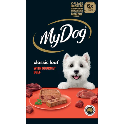 My Dog Classic Loaf With Gourmet Beef Wet Dog Food 6 x 100g