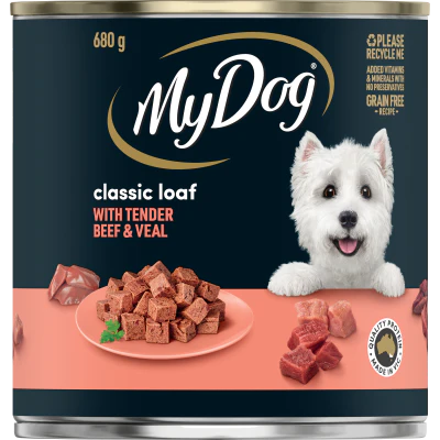 My Dog Classic Loaf With Tender Beef & Veal Wet Dog Food 680g