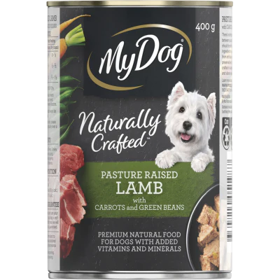 My Dog Natural Pasture Raised Lamb With Carrots & Green Beans Dog Food 400g