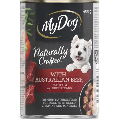 My Dog Natural With Australian Beef With Capsicum & Green Beans Dog Food 400g