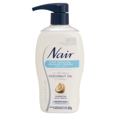 Nair Coconut Oil Hair Removal Shower Cream For Legs & Body 357g