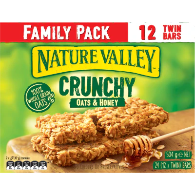 Nature Valley Crunchy Oats & Honey Bars 12 x 42g