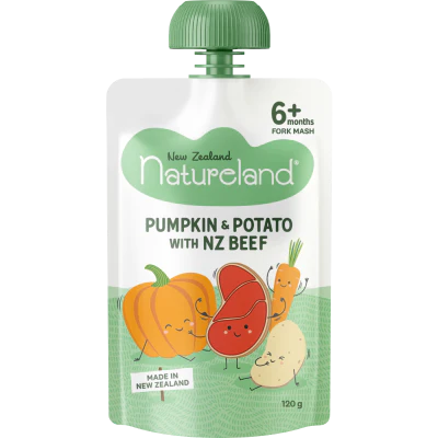 Natureland Pumpkin Potato With NZ Beef  6+ Months 120g