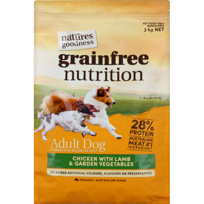 Natures Goodness Chicken With Lamb & Garden Vegeta Dog Food 3kg
