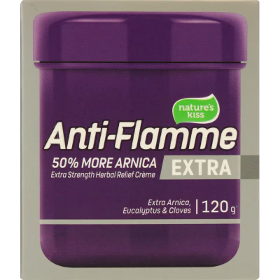 Nature's Kiss Anti-Flamme Extra 50% Arnica Extra Strength Herbal Relief Creme 120g