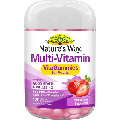 Nature's Way Multi Vitamin Lemon Raspberry Strawberry Vita Gummies For Adults 120pk