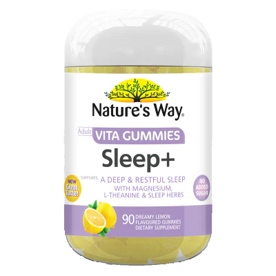 Natures Way Sleep+ Dreamy Lemon Flavoured Adult Vita Gummies 90pk
