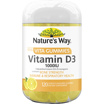 Nature's Way Vitamin D3 1000IU Adult Vita Gummies 120pk