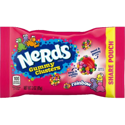 NERDS Rainbow Share Pouch Gummy Clusters 85g