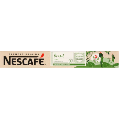 Nescafe Farmers Origins Brazil Lungo Pure Arabica Coffee Capsules 52g