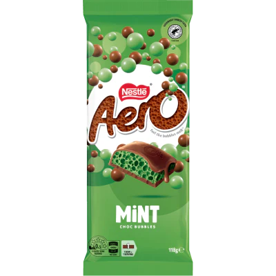Nestle Aero Mint Chocolate Block 118g
