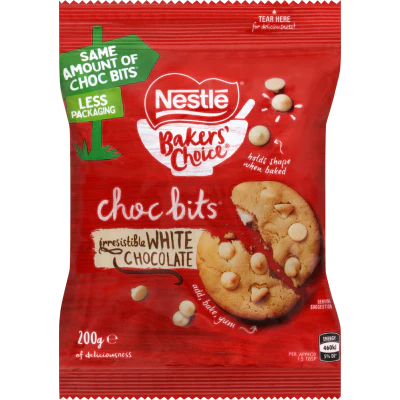 Nestle Bakers' Choice White Chocolate Choc Bits 200g