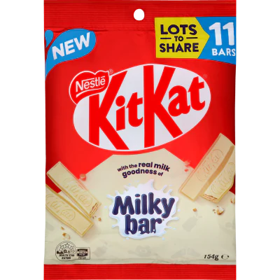 Nestle Kit Kat Milkybar White Chocolate Sharepack 154g