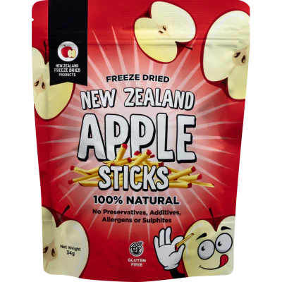 New Zealand Apple Products Freeze Dried Apple Sticks 34g
