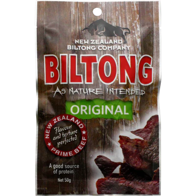 New Zealand Biltong Original Cured Meat 50g