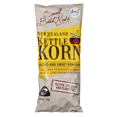 New Zealand Kettle Korn Salted And Sweet Popcorn 100g