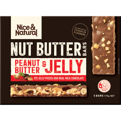 Nice & Natural Peanut Butter & Jelly Nut Butter Bars 5pk
