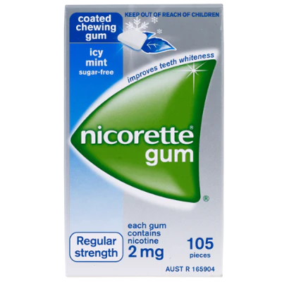 Nicorette Gum Icy Mint Regular Strength 2mg 105ea
