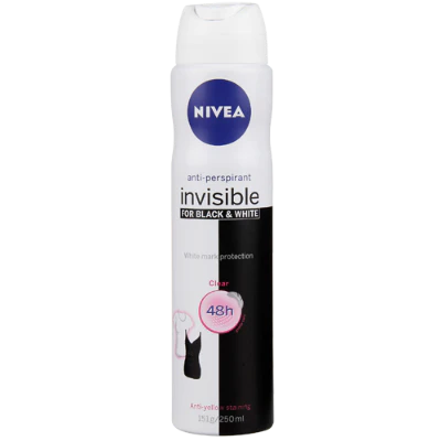 Nivea Black & White Clear Deodorant 250ml