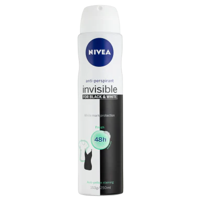 Nivea Black & White Fresh Deodorant Aerosol 250ml