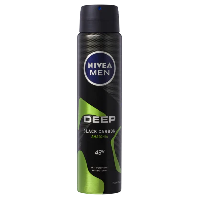 Nivea Men Deep Black Carbon Amazonia 48Hr Antibacterial Anti-Perspirant 250ml