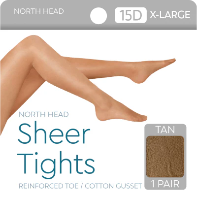 North Head Tan 15 Denier Sheer Tights X-Large 1ea