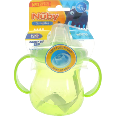 Nuby No Spill Grip N' Sip Cup 4+ Months ea