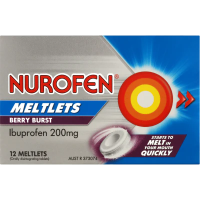 Nurofen Berry Burst 200mg Ibuprofen Meltlets 12pk